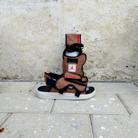 Nike Air Jordan Flight LS Slides archeo Solarsoft habanero rojo - Picture 4 of 6